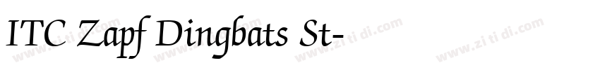 ITC Zapf Dingbats St字体转换